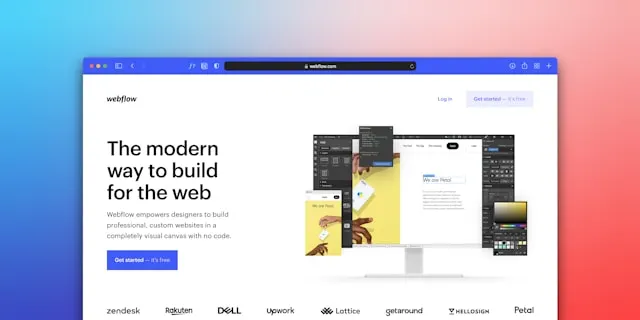 A clean and professional website mockup on a desktop screen, showcasing how a secure domain builds authority and customer trust